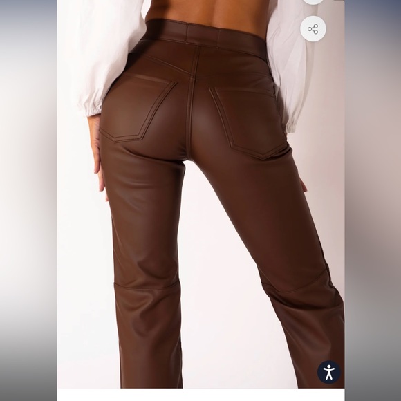 REVICE 909 / HIGH STREET FAUX LEATHER JEANS - Picture 3 of 4